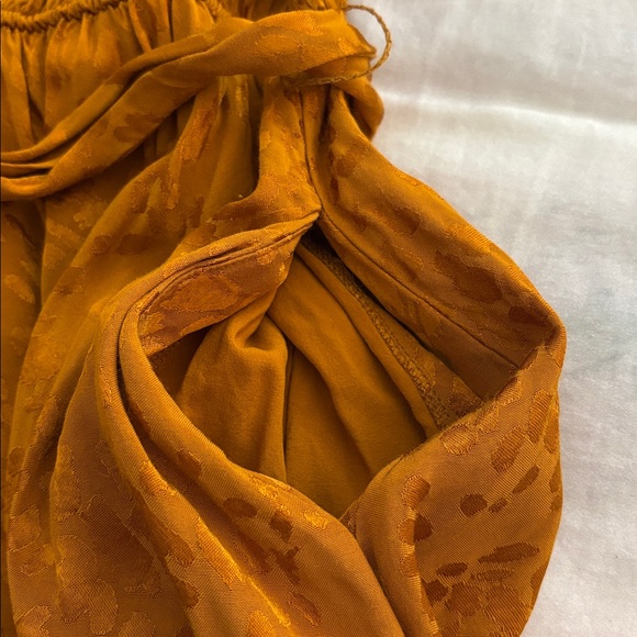 Anthropologie Mustard Animal Jacquard Long Sleeve Mini Dress Size Small - Picture 11 of 12